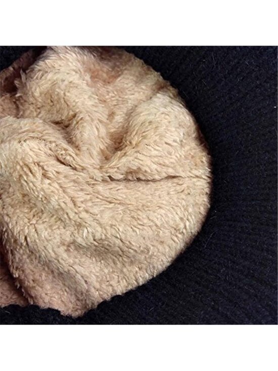2 Packs Women\'s Winter Warm Knit Hat Wool Snow Ski Caps with Visor main image 6